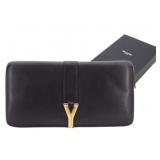 Yves Saint Laurent Leather Long Zipper Wallet