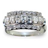 Platinum 1.00 ct Brilliant Natural Diamond Ring
