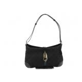 GUCCI Black Canvas Designer Shoulder Bag