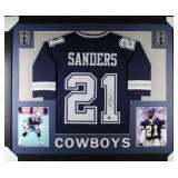 Autographed Deion Sanders Custom Framed Jersey