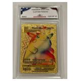 Pokï¿½mon Gold Foil Custom Pikachu Card