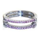 Elegant 1/2 ct Pink Sapphire Stackable Ring