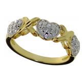 Quality Triple Heart Diamond Ring