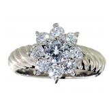 Platinum 1.00 ct Brilliant Natural Diamond Ring
