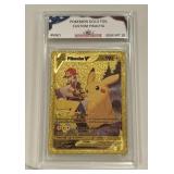 Pokï¿½mon Gold Foil Custom Pikachu Card