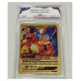 Pokï¿½mon Gold Foil Custom Charizard Card