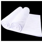 (4) 22 ï¿½ x 44 ï¿½  White Microfiber Bath Towels