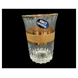 Rare Find (12) Mid Century Gold Trim Shot Glasses