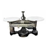 Old Cenco Cast Iron Balance Scale wï¿½ Porcelain