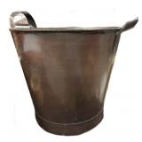 Large Metal Decorator Bucket Copper Color