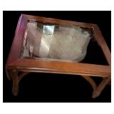 Glass Top Drop Leaf Table