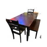 Ashley Table wï¿½ 2 Benches & 2 Chairs Showroom