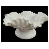 Fenton Hobnail Ruffled Edge Bowl