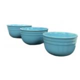 (3) Pc Blue Oxford Mixing Bowls