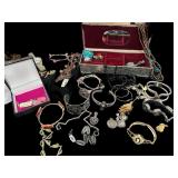 Estate Jewelry Box -Full (Some Sterling)