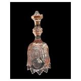 Etched Strawberries Collectible Pink Bell