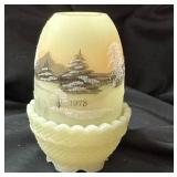 Fenton Hand Painted Fairy Lamp