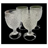 (4) Hobnail Water Glasses