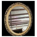 Gold Frame Oval Mirror
