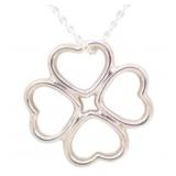 Tiffany & Co. Sterling Heart Clover Necklace