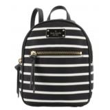 Kate Spade Black & White Nylon Striped Backpack