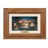 Trimming the Tree Framed Oak by Terry Redlin