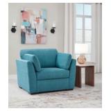 Ashley Keerwick Teal Contemporary Oversized Chair