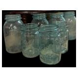 (4) Blue Ball Quart Jars & (3) Pints