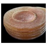 (10) Jeanette Glass Marigold Carnival Dessert