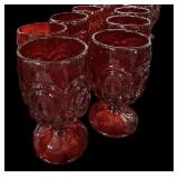 (6) Rate LE Smith Ruby Moon & Stars Glasses