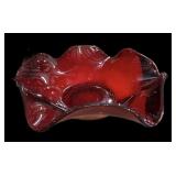 Ruby Ruffle Edge Bowl