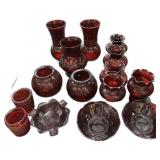 (15) Pc Ruby Glass ALL GOOD