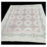 81 ï¿½ x 91.5 ï¿½ Handmade Cross Stitched Quilt