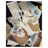 Lot Deal Estate Postage Stamps & 1908 Postcard &