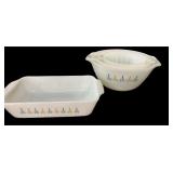 Vintage Fire King Candle Glow 3 pc Mixing Bowl