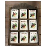 Vintage Ceramic Spice Rack