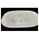 RAE DUNN GOBBLE TIL YOU WOBBLE PLATTER