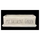 2 Pc RAE DUNN MY SUCCULENT GARDEN PLANTER