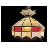 Stained & Leaded  Glass Hanging Lamp