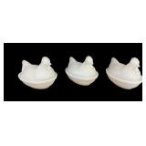 (3) Vintage Hazel Atlas  Hens in Nest ALL GOOD