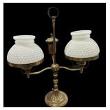Vintage Double Hobnail Student Lamp-Needs Cord