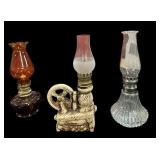 (3) Vintage Oil Lamps ALL GOOD