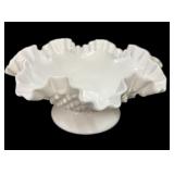 Fenton Hobnail Ruffled Edge Bowl