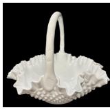 Fenton Ruffled Edge Hobnail Basket