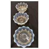Early 1900s Jefferson Opalescent Berry Bowls