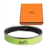 Hermes Light Green Enamel Bangle Bracelet