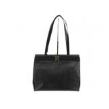Salvatore Ferragamo Black Leather Tote Bag