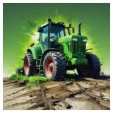 Big Green Tractor LTD Edition Hand Signed Charis