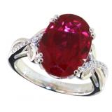 Oval 4.75 ct Ruby Designer Ring