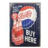 Pepsi Corrugated Buy Here Tin Sign